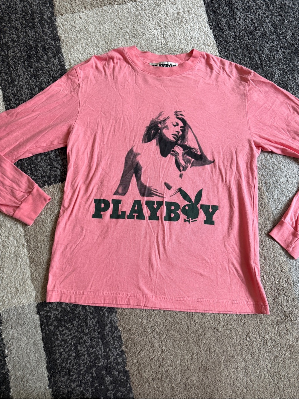 Playboy Women’s Pink Long Sleeve Short - Small